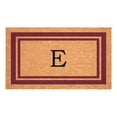 thumbnail image 1 of Burgundy Border Monogram Doormat (Letter E), 1 of 7