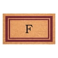 thumbnail image 1 of Burgundy Border Monogram Doormat (Letter F), 1 of 7