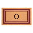 thumbnail image 1 of Burgundy Border Monogram Doormat (Letter O), 1 of 7