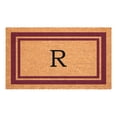 thumbnail image 1 of Burgundy Border Monogram Doormat (Letter R), 1 of 7
