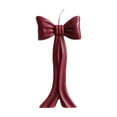 thumbnail image 1 of Burgundy Bow Shaped Scented Candle, Romantic Bowknot Decor Candle for Couple Anniversary Birthday Dinner Holiday Home Decor Gift, 1 of 6