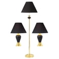thumbnail image 1 of Burgundy Ceramic Table and Floor Lamp, Set of 3, 1 of 2