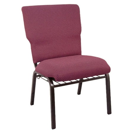 Advantage Burgundy Pattern Church Chair - 21 in. Wide