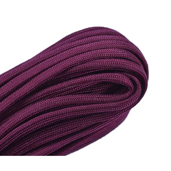 Burgundy Coreless / Flat 550 Paracord - 100 Foot Bundle