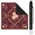 thumbnail image 1 of Burgundy Dice Card Game Vintage Mahjong Mat 31.5x31.5 Inch | Non-Slip And Noise Reduction Mah Jong Table Mat Cover with Carrying Bag For Mahjong Lovers, Poker, Board Games And Dominoes, 1 of 7