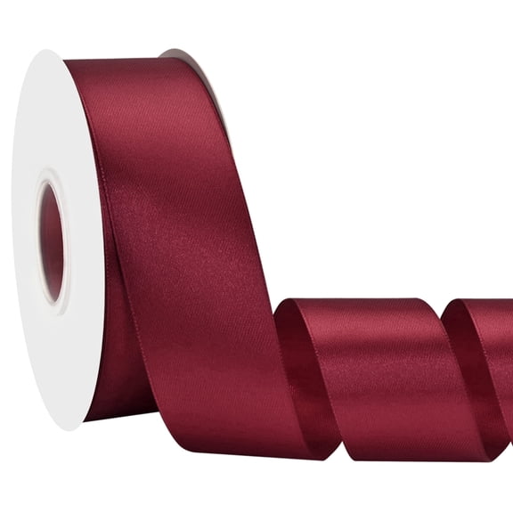 Burgundy Double Face Ribbon 1.5 Inch 100 Yards