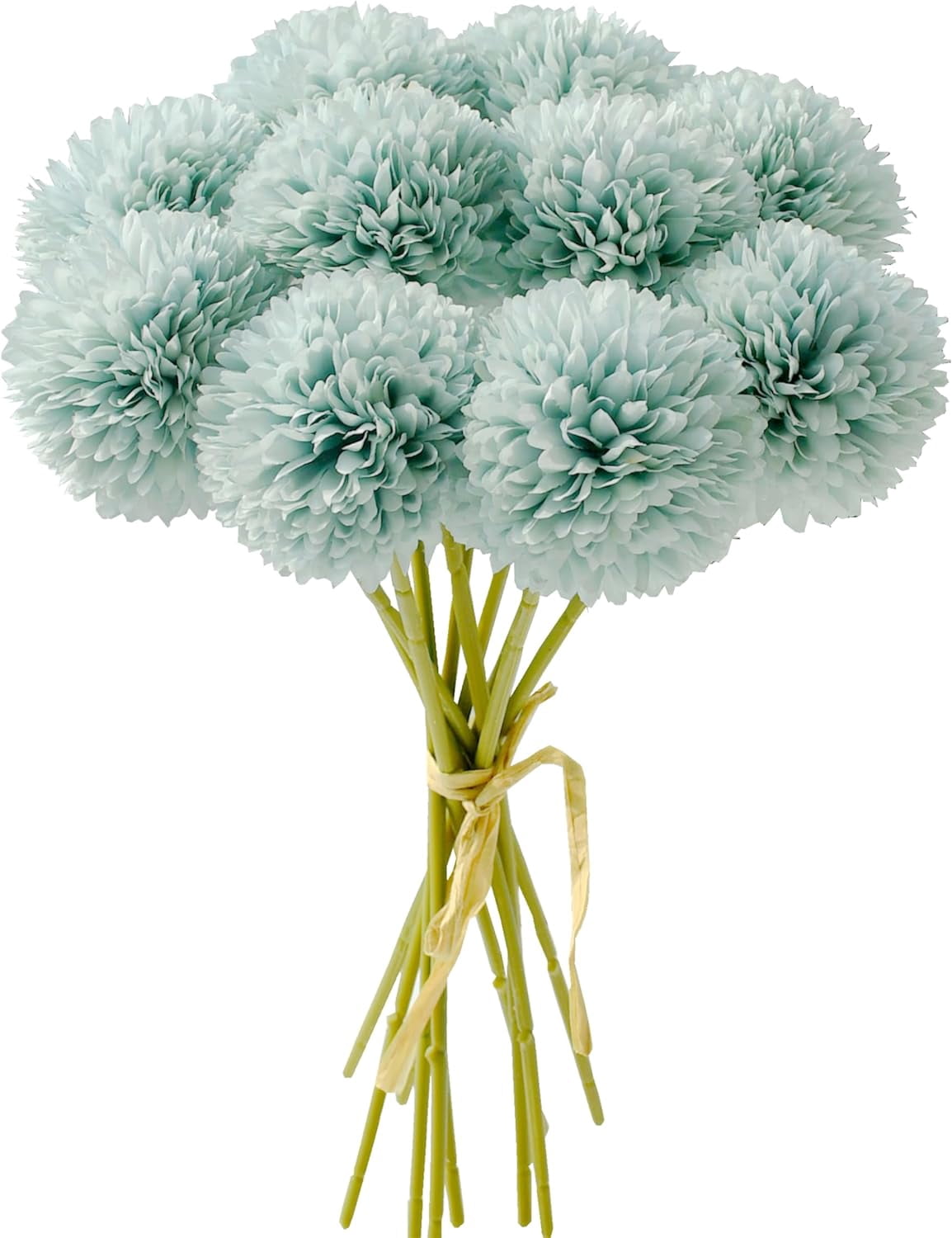 Burgundy Fake Flowers Artificial Chrysanthemum Ball Silk Flowers Silk Flowers 11" for Mother's Day Easter Home Kitchen Wedding Decorations