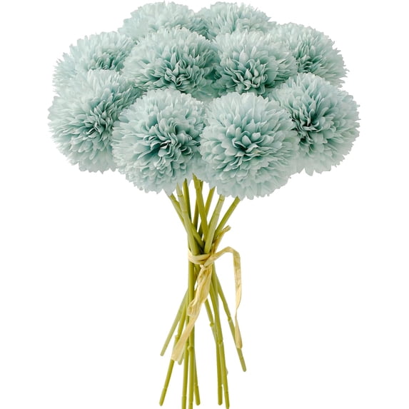 Burgundy Fake Flowers Artificial Chrysanthemum Ball Silk Flowers Silk Flowers 11" for Mother's Day Easter Home Kitchen Wedding Decorations