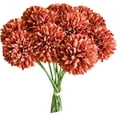 thumbnail image 1 of Burgundy Fake Flowers Artificial Chrysanthemum Ball Silk Flowers Silk Flowers 11" for Mother's Day Easter Home Kitchen Wedding Decorations, 1 of 5