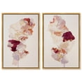 thumbnail image 1 of Burgundy Flow Duet Canvas Print Abstract Boho Art Set by Art Remedy, Gold Frame, 20 x 30, 1 of 6