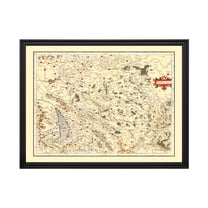 Burgundy France France Art, 1623 Vintage Map of Burgundy France France History Wall Decor Gift, Old Burgundy France Map - 24" x 18" Black Framed Print