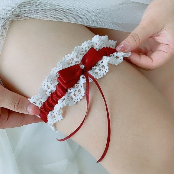 Burgundy Garters for Bride Wedding Garter Lace Bridal Garter Party Leg Thigh Garters for Women