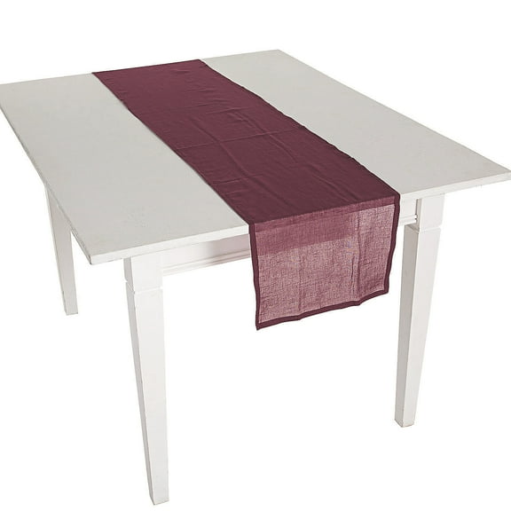 Burgundy Gauze Table Runners - Home Decor - 3 Pieces