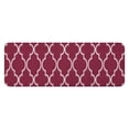 thumbnail image 1 of Burgundy Geometric Quatrefoil Pattern Kitchen Rug Mat,Kitchen Runner Rugs Non Skid Washable,Decorative Kitchen Floor Mats for Kitchen,Sink,Laundry,17"x47.2", 1 of 7