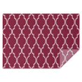 thumbnail image 1 of Burgundy Geometric Quatrefoil Pattern Rectangle Tablecloth 60"x84",Waterproof Polyester Rectangle Table Cloth, Wipeable Spillproof Polyester Tablecloth for Dining, Camping, Indoor and Outdoor, 1 of 5