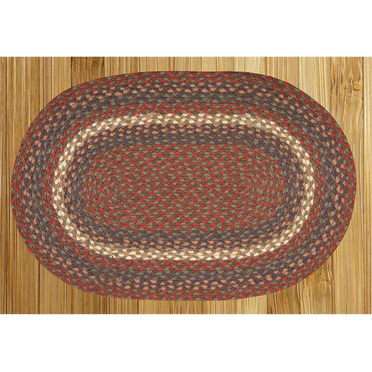 BurgundyGray Jute Braided Rug