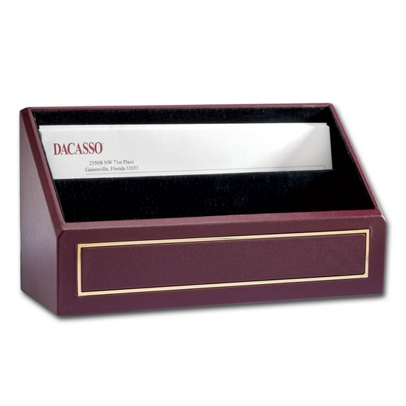Burgundy Leather 24Kt Gold Tooled Letter Holder