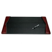 Burgundy Leather 25.5 x 17.25 Side-Rail Desk Pad