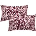 thumbnail image 1 of Burgundy Leopard Print Lumbar Pillow Covers 12x20 Inch Set of 2 Cheetah Animal Spots Rectangle Throw Pillows For Couch Farmhouse Square Pillow Cases Home Decor For Living Room Sofa Bed Porch Outdoor, 1 of 6