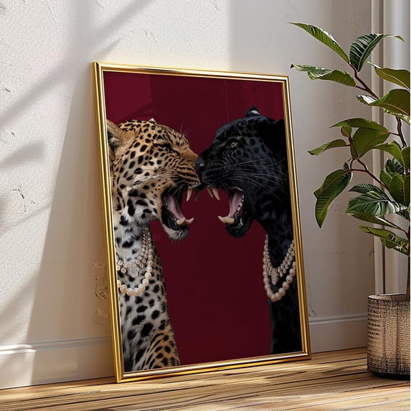 Burgundy Leopard and Jaguar Print, Panther Wall Art, Vintage Photography, Printable Wall Art, Digital retro leopard print Luxury Decor 8x12 UNFRAMED