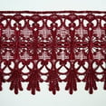 thumbnail image 1 of Burgundy Maroon Dark Red 5/8”~5-1/8” Embroidery Venice Lace Trim Guipure By Yard (17823 (4.75")), 1 of 3