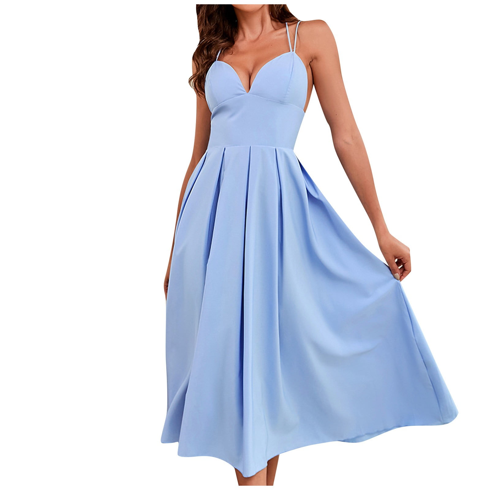 baby blue midi dress