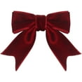thumbnail image 1 of Burgundy Mini Velvet Christmas Bows 12-Pack with Metal Clips for Crafts, Gift Wrapping, Party Snack Bags and Tree Decor,A, 1 of 2