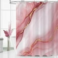 thumbnail image 1 of Burgundy Modern Shower Curtain, Burgundy Mix Gold Ombre Marble Texture Luxury Bathroom Curtain Waterproof Fabric Machine Washable with Hooks, 36" Wx72 L, 1 of 6