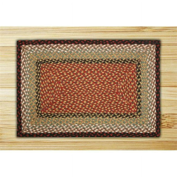Burgundy-Mustard Rectangle Rug