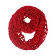 thumbnail image 1 of Burgundy Open Caged Knit Winter Infinity Scarf, 1 of 3