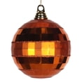 thumbnail image 1 of Burgundy Orange Shiny Matte Mirror Ball Ornament, 5.5 in., 1 of 2