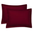 thumbnail image 1 of Burgundy Pillow Sham, Queen Size Pillow Cover Decorative Maroon Tailored Pillowcase Set of 2 By Blissford, 1 of 6