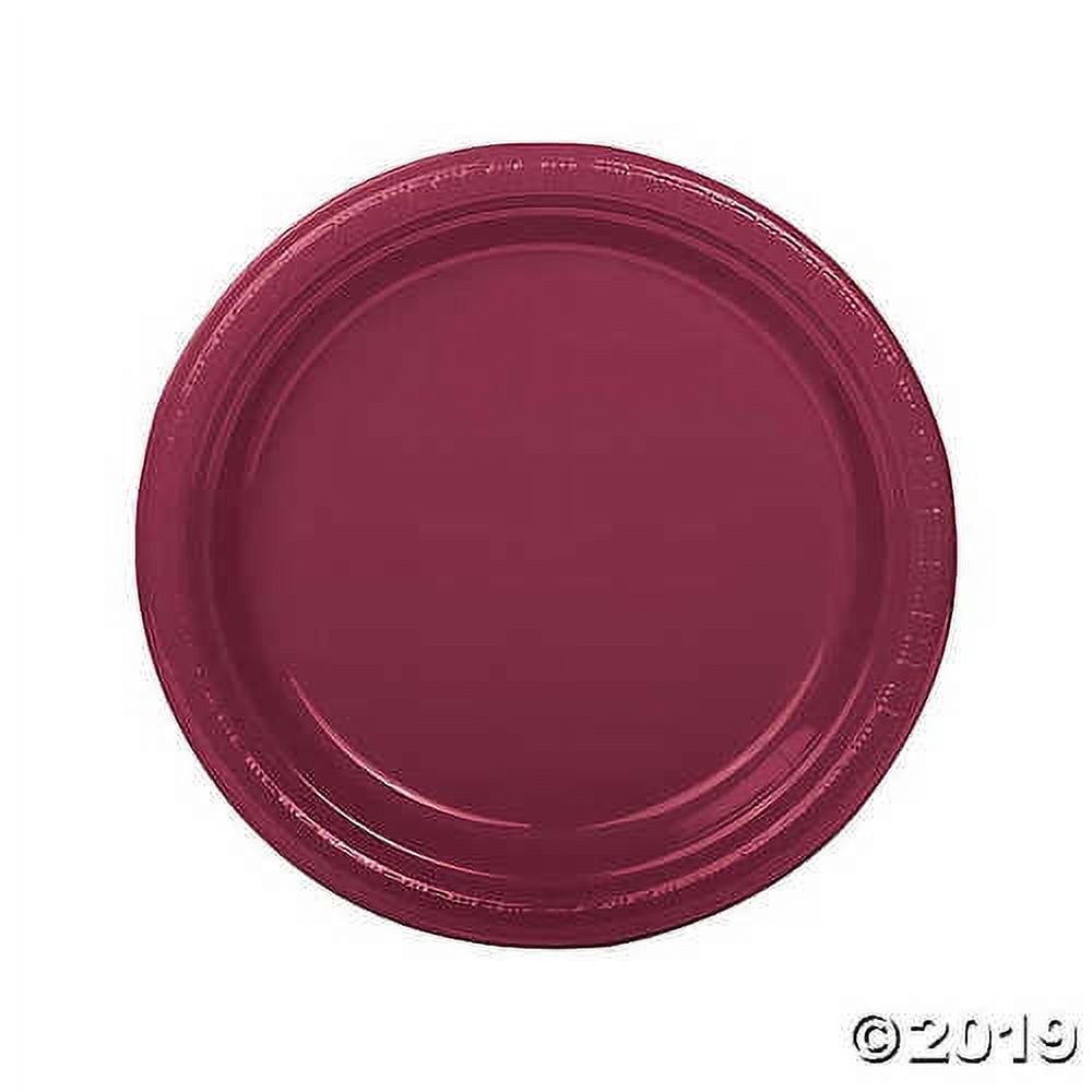 Burgundy Plastic Dinner Plates