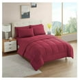 thumbnail image 1 of Burgundy RV Comforter Set - Short Queen, Fitted & Flat Sheet, 4 Pillowcases, Cozy for Your RV Bedroom, 1 of 2
