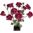 thumbnail image 1 of Burgundy Ranunculus Artificial Flower 5Heads '' Long Stems Silk Ranunculus Fake Buttercup Artificial Flowers for DIY Wedding Bouquets Home Kitchen Decorations (Burgundy), 1 of 4