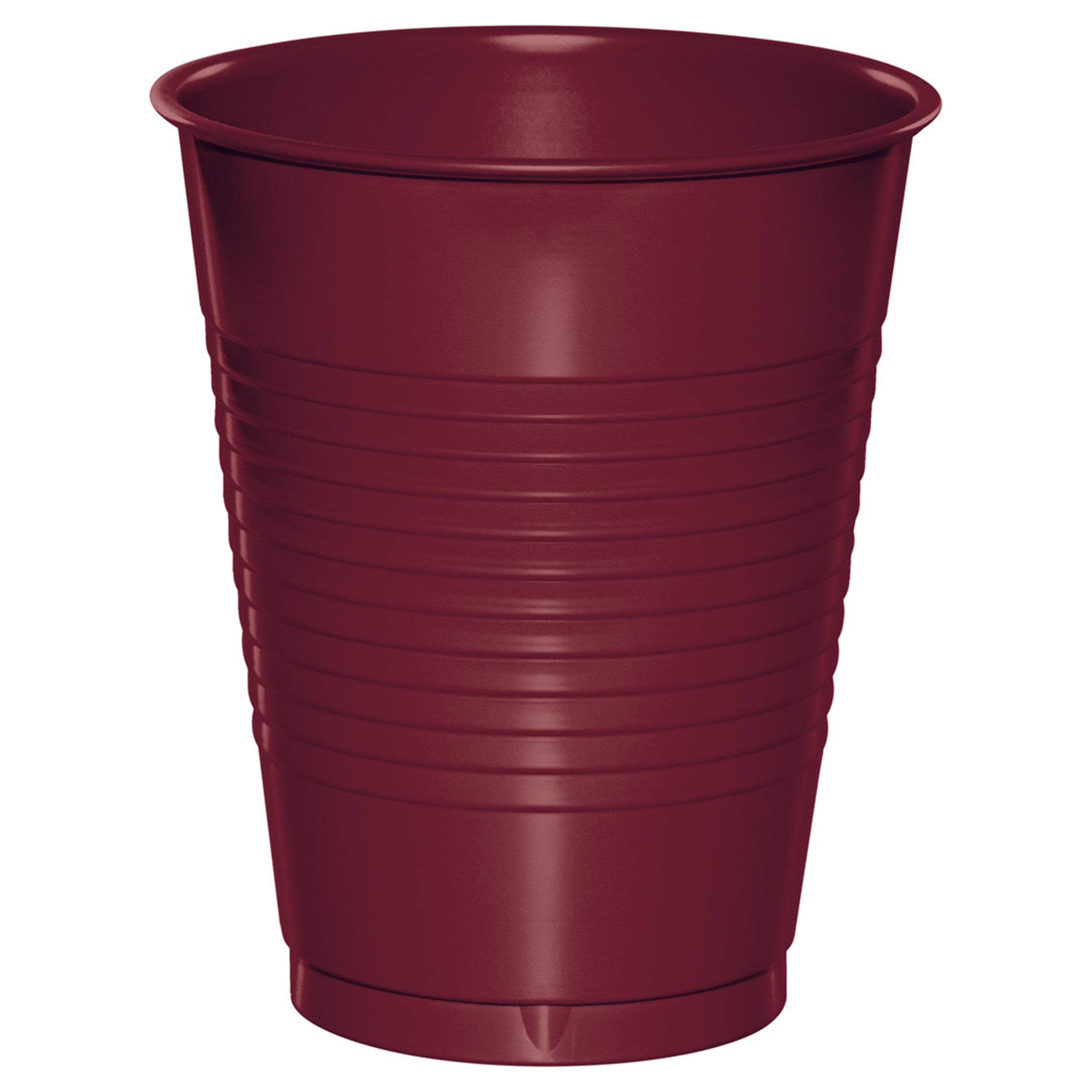 Burgundy Red 16 oz Plastic Cups 60 Count for 60 Guests
