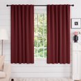thumbnail image 1 of Deconovo Back Tab Blackout Curtains for Bedroom, Thermal Curtains, 52"x45", Burgundy Red, 2 Panels, 1 of 9