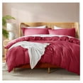 thumbnail image 1 of Burgundy Red California King Duvet Cover Sets - Soft Double Brushed Cal King Duvet Cover, 3 Piece, with Button Closure, 1 Duvet Cover 104x98 inches and 2 Pillow Shams, 1 of 9