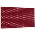 Meroon Red Background Burgundy Red Canvas Wall Art, White Dot Tiny Polka Dot Seamless Deep ...