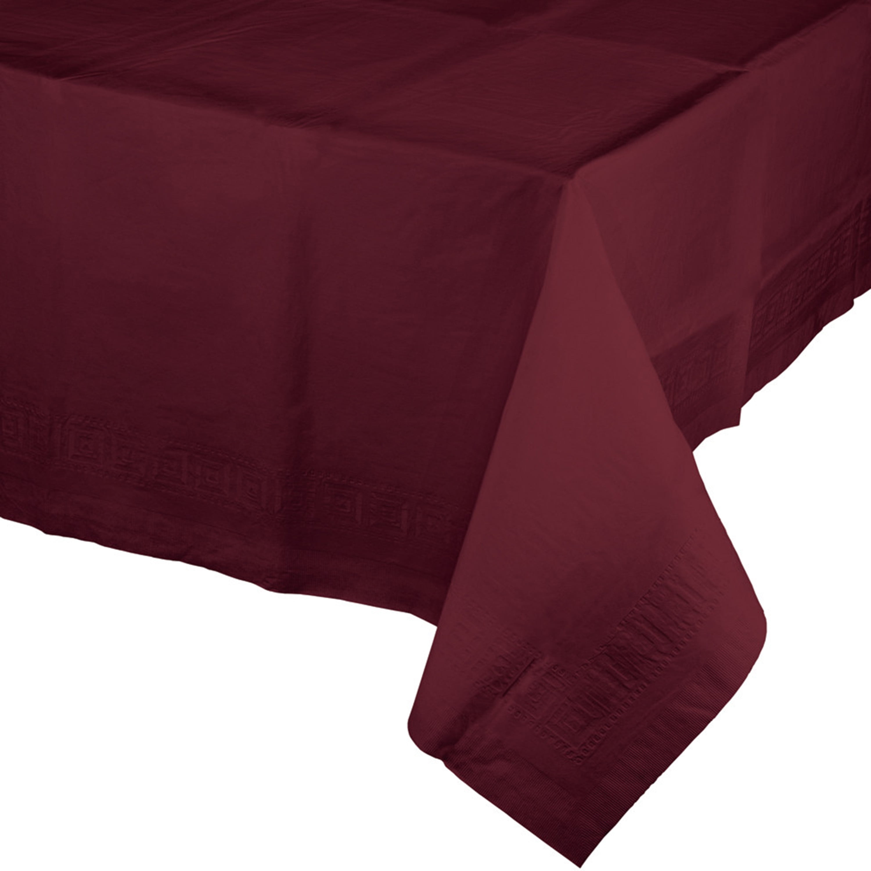 Creative Converting Burgundy Red Paper Tablecloths, 3 ct