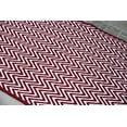 thumbnail image 1 of Burgundy Red & White Cotton Door Mat Rug Indoor Outdoor - 2x3' Entrance Kitchen Bath Home Décor, 24 x 36", 1 of 5