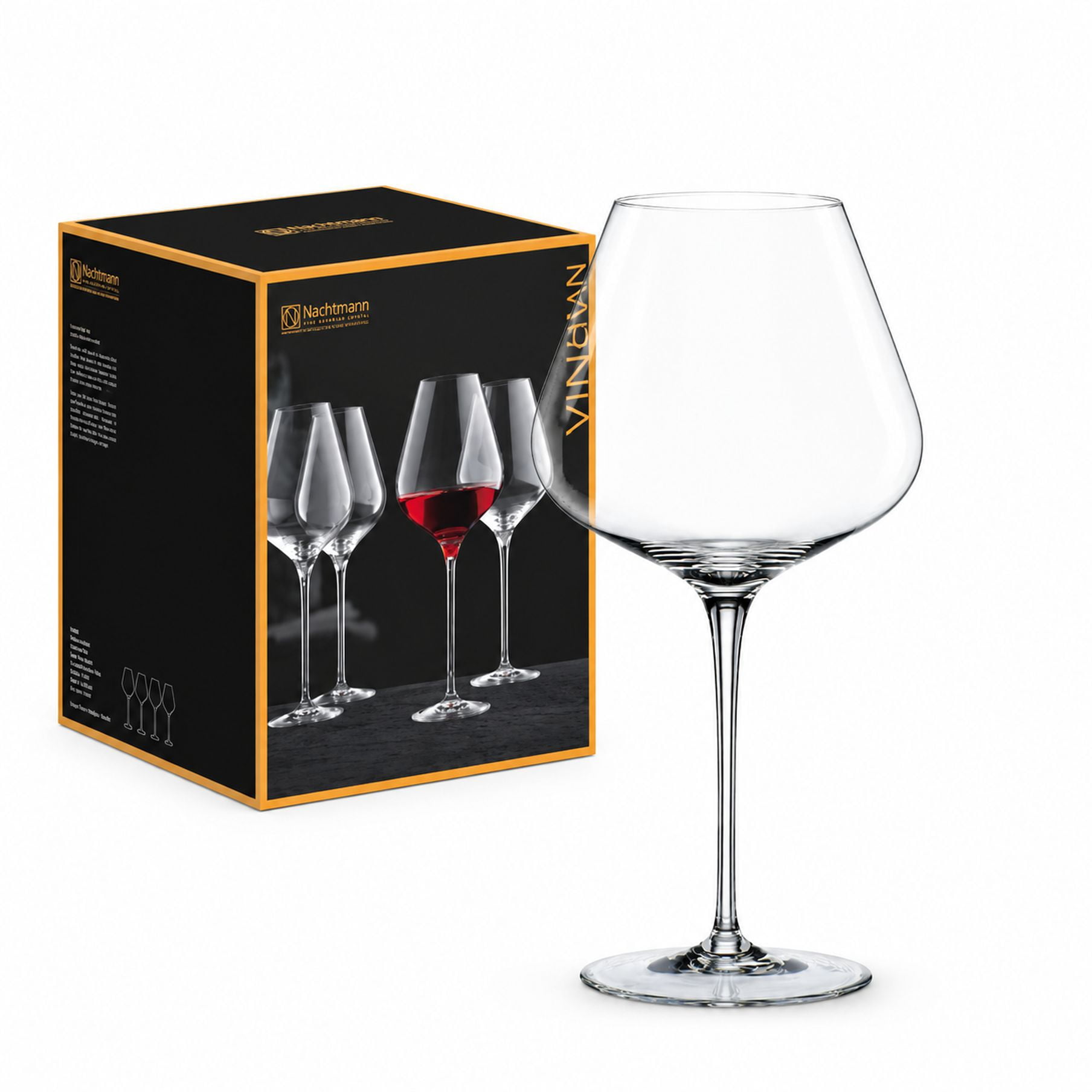 Burgundy Red Wine Balloon Glasses, Tulip Shaped, Set of 4, 28.4-Ounces ...