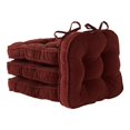 thumbnail image 1 of Burgundy Reversible Microfiber 17 x 15 in. Indoor Tufted Chair Cushion (4-Pack), 1 of 6