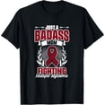 thumbnail image 1 of Burgundy Ribbon Mom Fighting Multiple Myeloma Survivor T-Shirt mens t shirt，black，women，funny，misfits，men，journey，t-shirt, 1 of 4