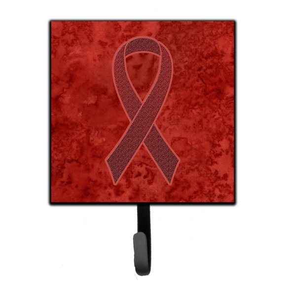 Burgundy Ribbon for Multiple Myeloma Cancer Awareness Leash or Key Holder