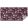 thumbnail image 1 of Burgundy Rock Skull Pattern Rectangle Tablecloth 60"x120",Waterproof Polyester Rectangle Table Cloth, Wipeable Spillproof Polyester Tablecloth for Dining, Camping, Indoor and Outdoor, 1 of 6