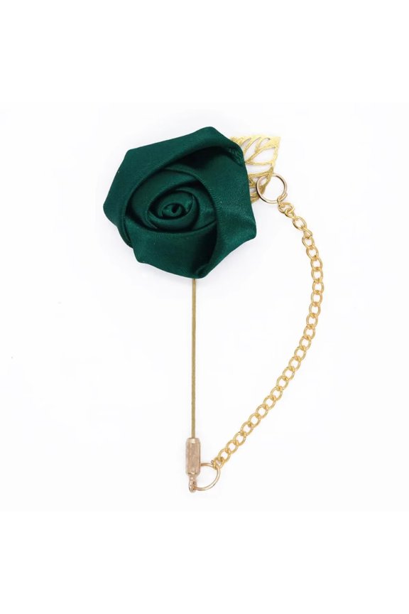 Burgundy Rose Wedding Corsage - Versatile Ribbon Brooch for Wedding Prom Formal Events