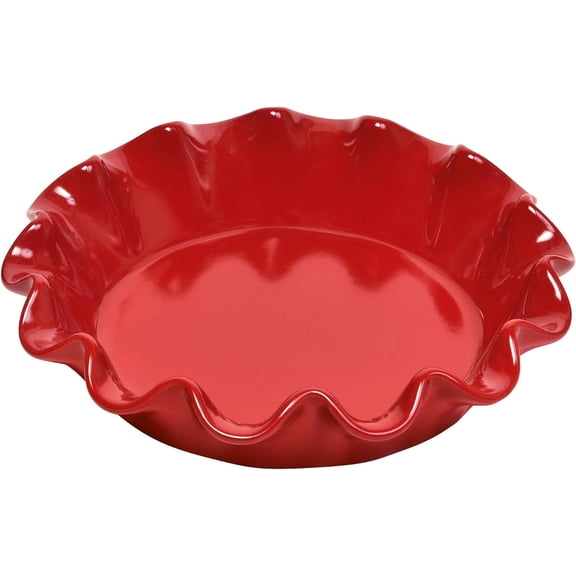 Burgundy Ruffled Pie Dish 10.5 X2.5