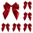 thumbnail image 1 of Burgundy Satin Bows With Twist Ties 4.13Inx5.11In Pre-Tied Burgundy Bows for Crafts Maroon Gift Bows Premade Bows for Gift Wrapping Christmas Tree Wedding Decor Bridal Shower Party Favors (6Pc), 1 of 6