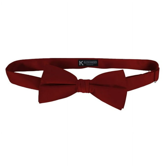 Burgundy Satin mens bow tie by K. Alexander